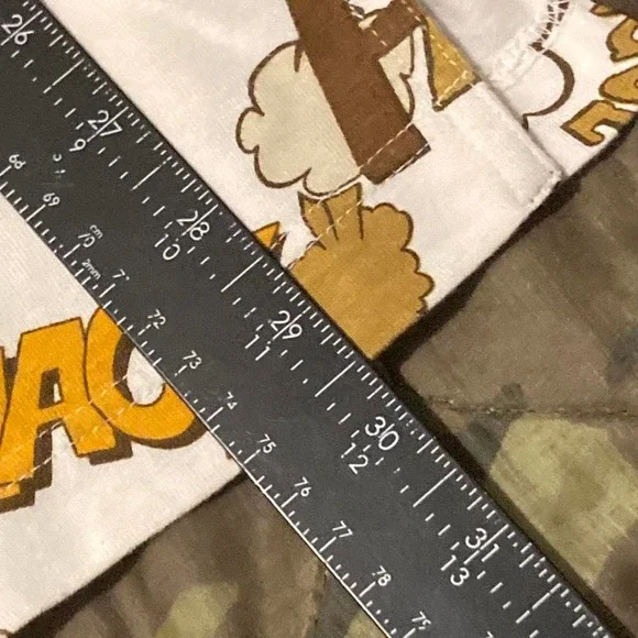 Raw Blue cartoon all over print polo vtg y2k baggy grunge size 2XL/25.5 - Picture 7 of 8